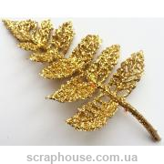 Золотой листик декоративный
