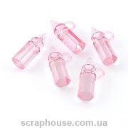 Бутылка детская декоративная акриловая розовая