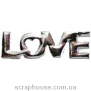 Надпись Love серебряная