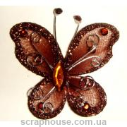 Бабочка декоративная со стразами