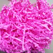 Рафия бумажная соломка жатая ярко-розовая