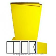 Заготовка для открытки желтая, размер 10,5х21 см