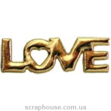 Надпись Love золотая