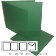 Заготовка для открытки квадратная зеленая