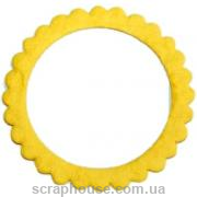 Рамка для фото круглая желтая