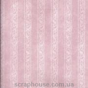 Бумага для скрапбукинга Полоски и узоры розовая