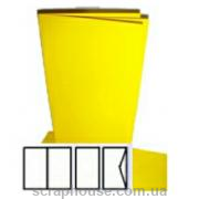 Заготовка для открытки желтая, размер 10,5х21 см