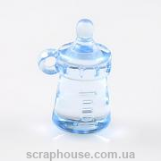 Бутылка детская декоративная акриловая голубая объёмная