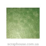 Картон дизайнерский "Flower Brocade metallic" Folia зеленый