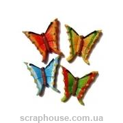 Керамическая аппликация Бабочки разноцветные
