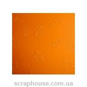 Эмбоссированный картон "Розочки" оранжевый