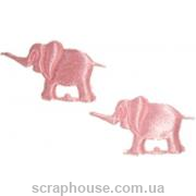 Слоники розовые атласные