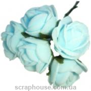 Букет из голубых раскрытых роз