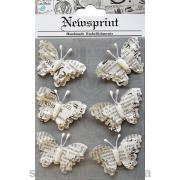 Набор бабочек Newsprint