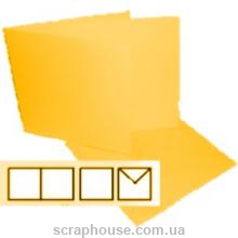 Заготовка для открытки квадратная желтая