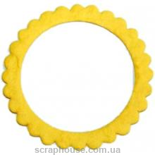 Рамка для фото круглая желтая