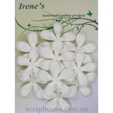 Цветы жасмина белые, в наборе 10 шт., материал mulberry paper, размер 4 см, пр-во Таиланд.