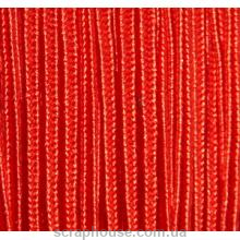Сутажный шнур красный, из шёлковой нити, 2мм