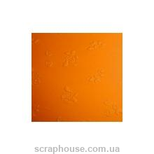Эмбоссированный картон "Розочки" оранжевый