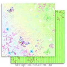 Бумага для скрапбукинга Folia мотив "Цветы" Лето Бабочки
