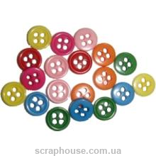 Декоративные разноцветные мини-пуговицы