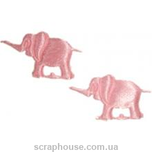 Слоники розовые атласные