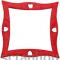 Рамка для фото квадратная изогнутая красная, размер 7 см, материал Mulberry paper