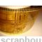 Лента из органзы кремовая Золотая сеточка, на проволоке, ширина 5,0 см