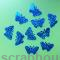 Бабочки пайетки синие объемные голограммные